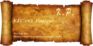 Kürti Pamina névjegykártya